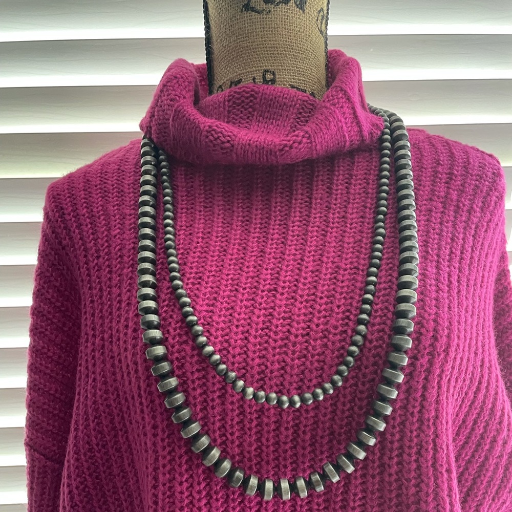 Grey multi strand necklace
